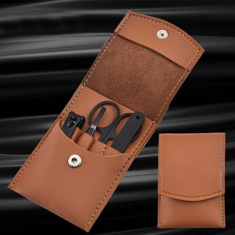 Mens Grooming Kit Case - Ensemble de manucure et pédicure, 4