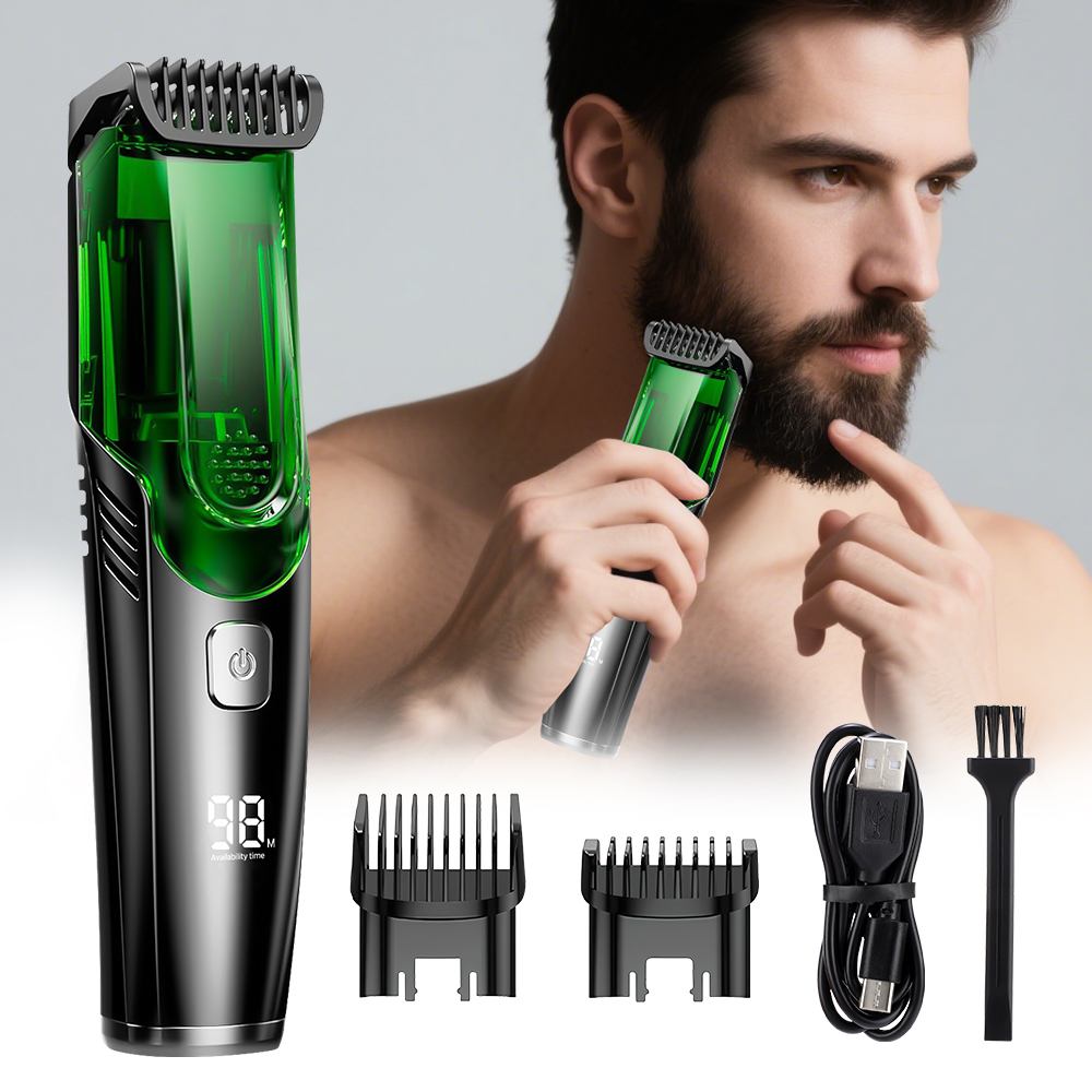 Men'S Grooming Vacuum - Tondeuse à barbe électrique sans fil