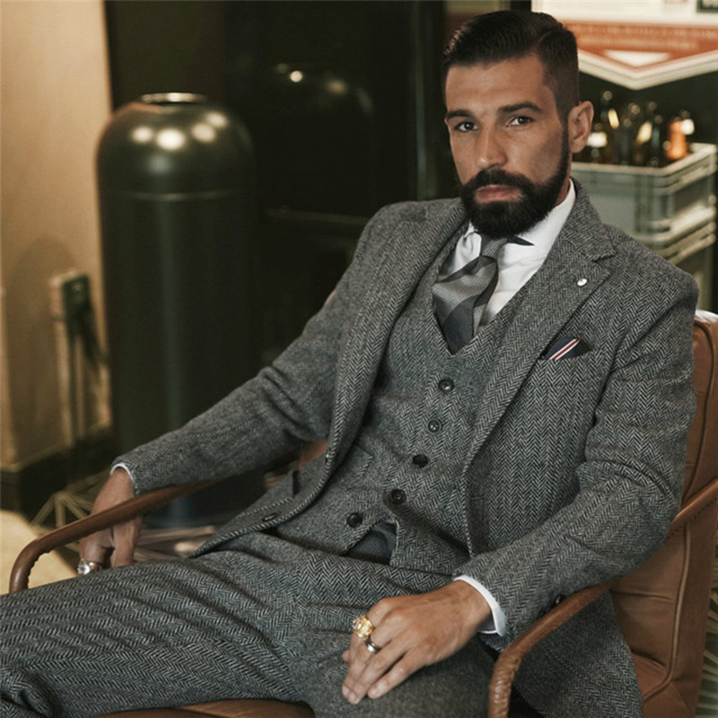 Men'S Grooming Room - Costume d'hiver en Tweed de laine