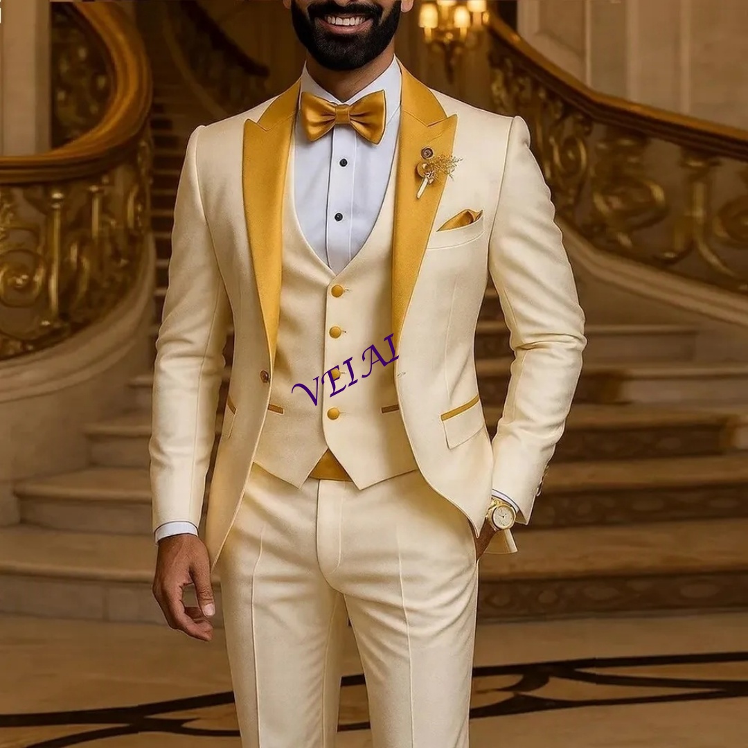 Costume pour hommes, col doré, - Men'S Grooming Room avis et prix