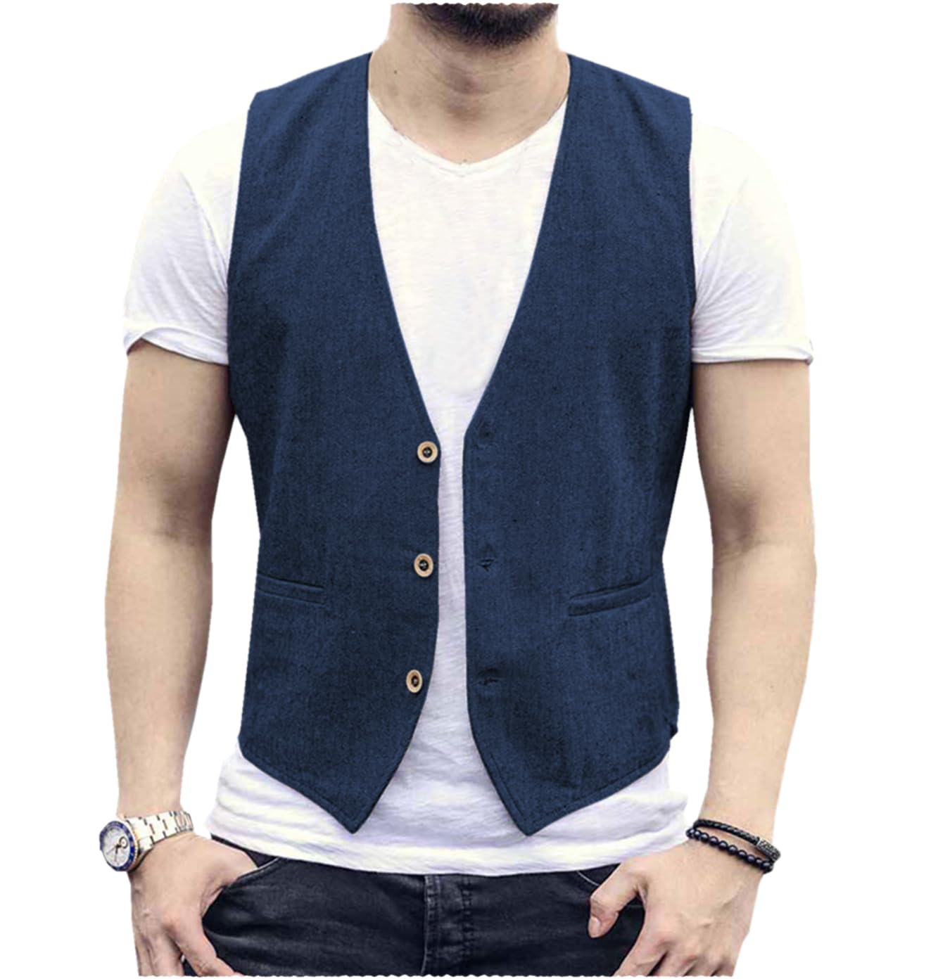 Gilet en lin pour hommes, Gile - Men'S Grooming Room avis et prix