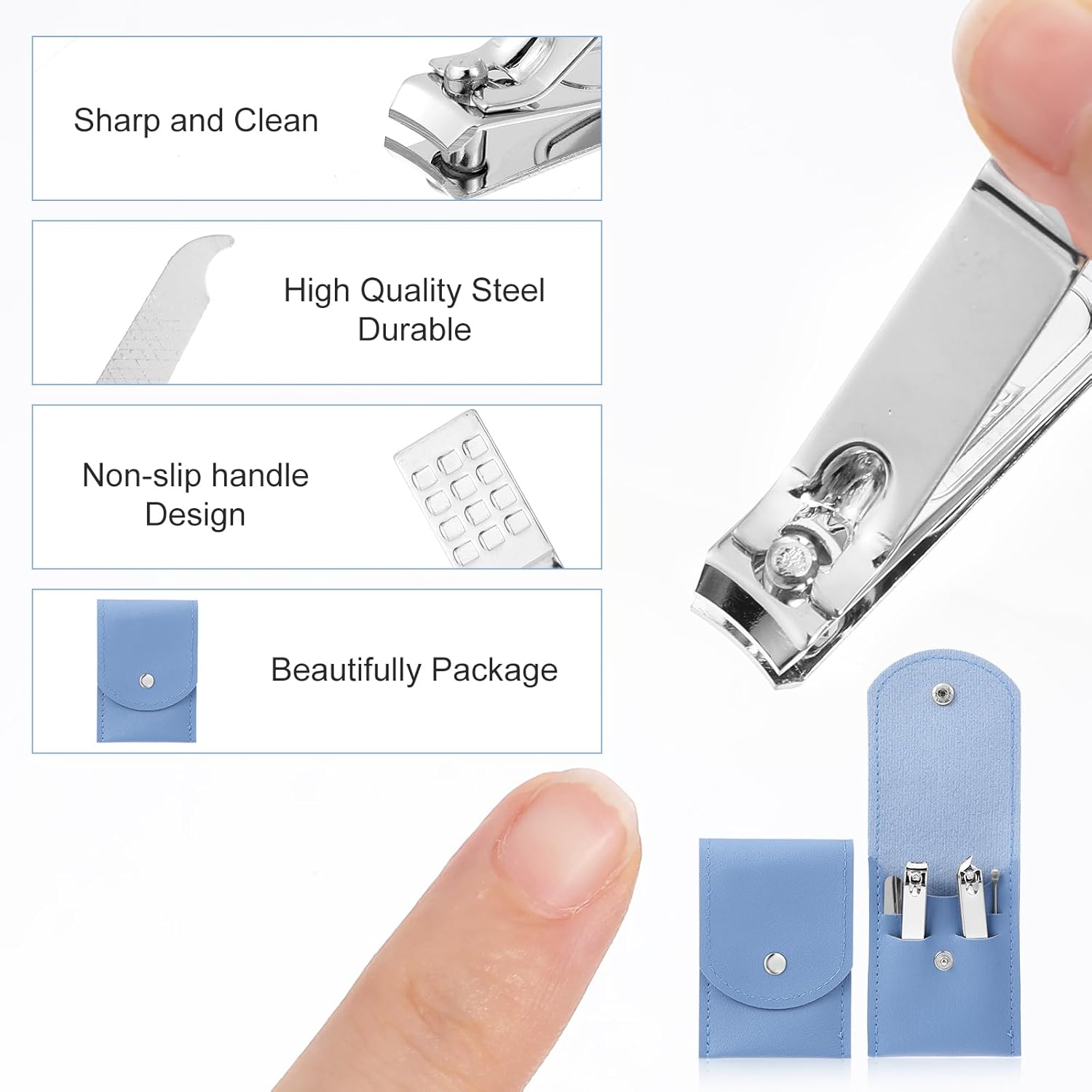 Ensemble de coupe-ongles 4 piè - Mens Grooming Kit Case avis et prix